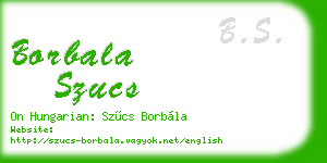 borbala szucs business card
