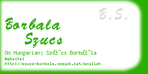 borbala szucs business card